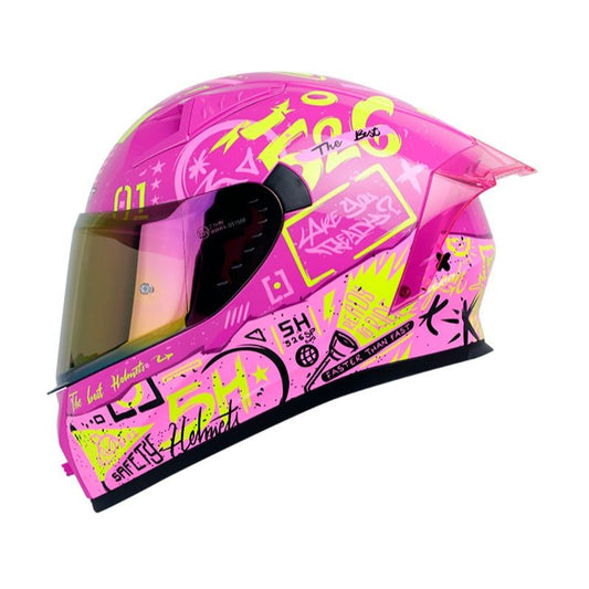 CASCO SHAFT SH-526SP MOTION MORADO FUCSIA VISOR IRIDIUM