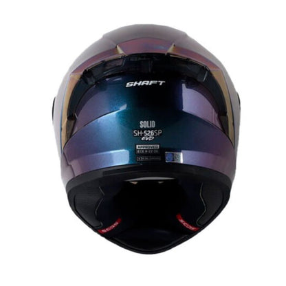 CASCO SHAFT SH-526SP SOLID CAMALEON PLATA VISOR IRIDIUM AZUL