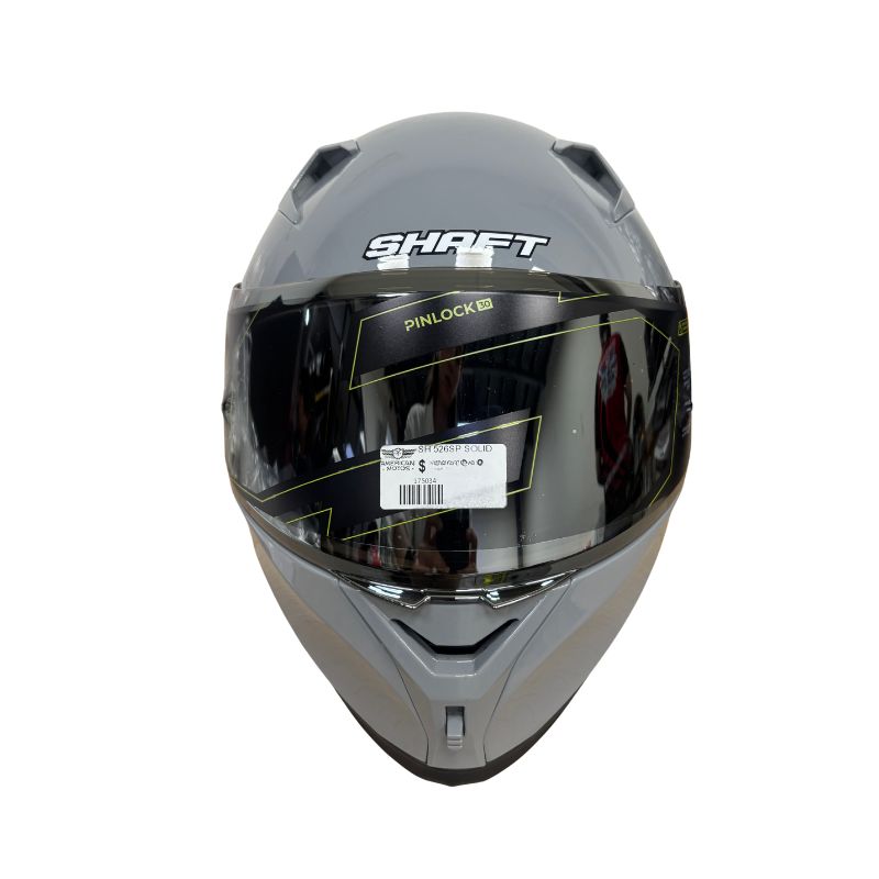 CASCO SHAFT SH-526SP SOLID GRIS NEGRO7 VISOR IRIDIUM PLATA