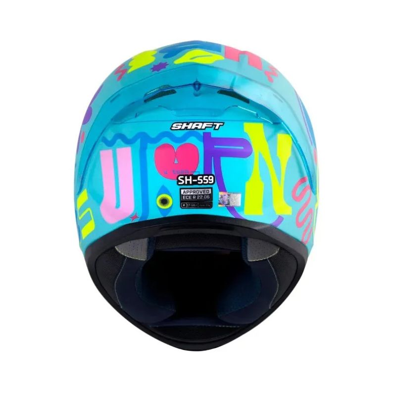 CASCO SHAFT SH-559 U TURN MATE AZUL CLARO VISOR IRIDIUM