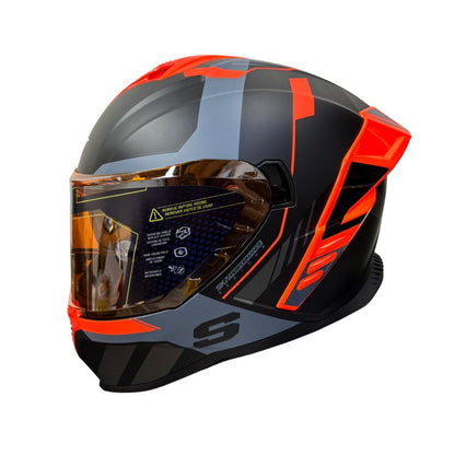CASCO SHAFT SH-598GTR EMAN MATE NEGRO GRIS VISOR IRIDIUM