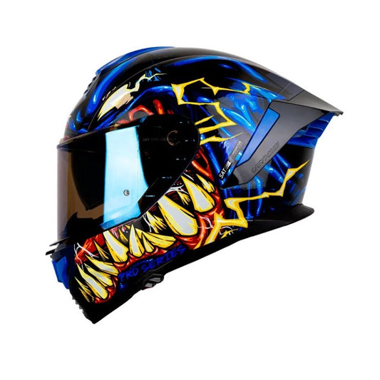 CASCO SHAFT SH-609DV PRO VENOM PARASYTE AZUL OSCURO AZUL