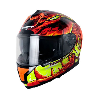 CASCO SHAFT SH-610EVO FIREPIT NEGRO NARANJA NEON