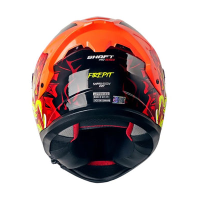 CASCO SHAFT SH-610EVO FIREPIT NEGRO NARANJA NEON