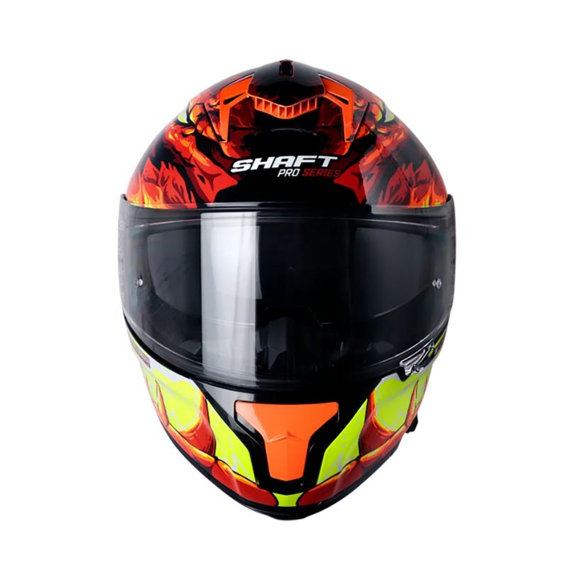 CASCO SHAFT SH-610EVO FIREPIT NEGRO NARANJA NEON