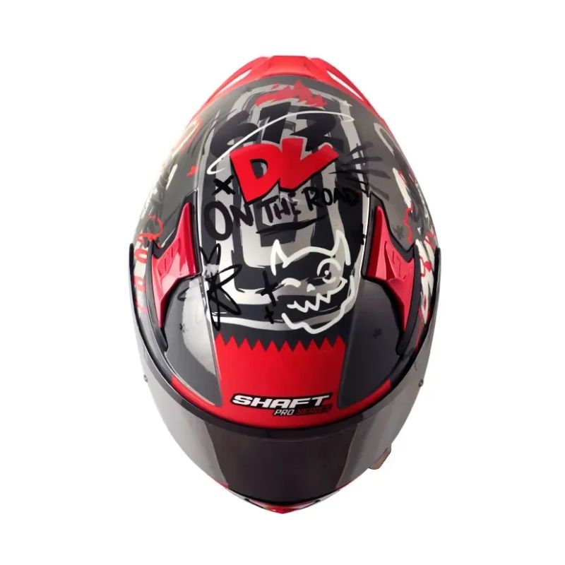 CASCO SHAFT SH-612DV PRO FUNNY GRIS ROJO VISOR IRIDIUM