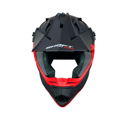 CASCO SHAFT SH-MX08 SOLID MATE NEGRO ROJO