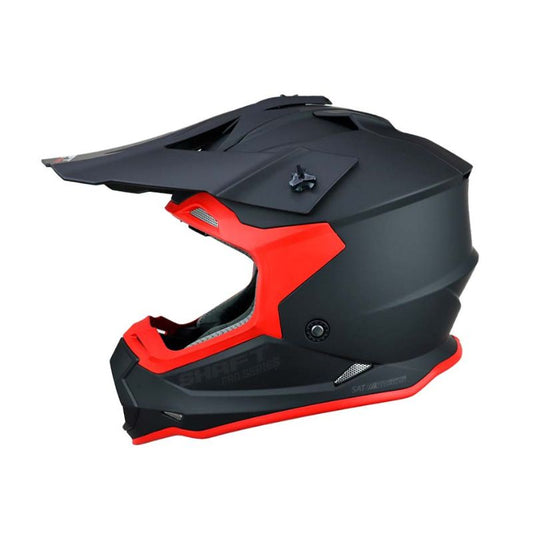 CASCO SHAFT SH-MX08 SOLID MATE NEGRO ROJO