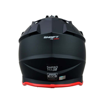 CASCO SHAFT SH-MX08 SOLID MATE NEGRO ROJO