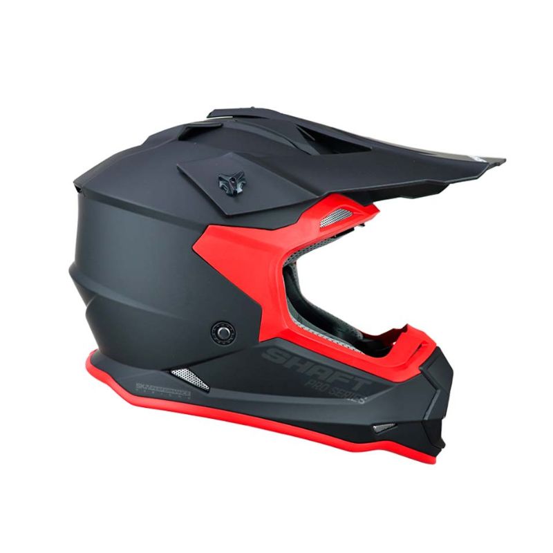 CASCO SHAFT SH-MX08 SOLID MATE NEGRO ROJO