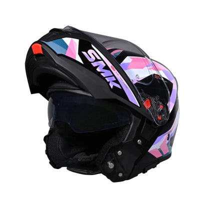 CASCO SMK GULLWING CHARGER NEGRO ROSADO