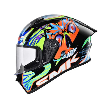 CASCO SMK STELLAR SKULL AZUL VERDE