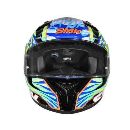 CASCO SMK STELLAR SKULL AZUL VERDE