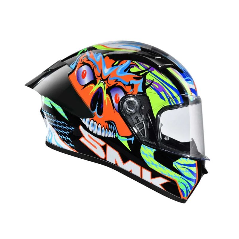 CASCO SMK STELLAR SKULL AZUL VERDE