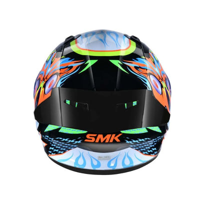 CASCO SMK STELLAR SKULL AZUL VERDE