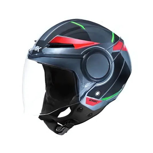 CASCO SMK STREEM KOMPLEX NEGRO ROJO