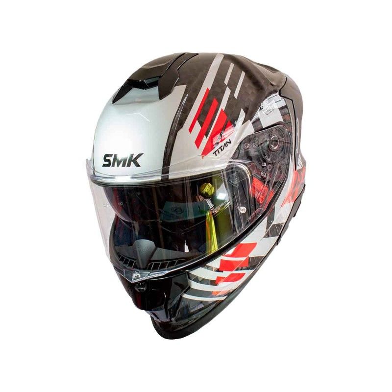 CASCO SMK TITAN CARBON GL263 GRIS ROJO