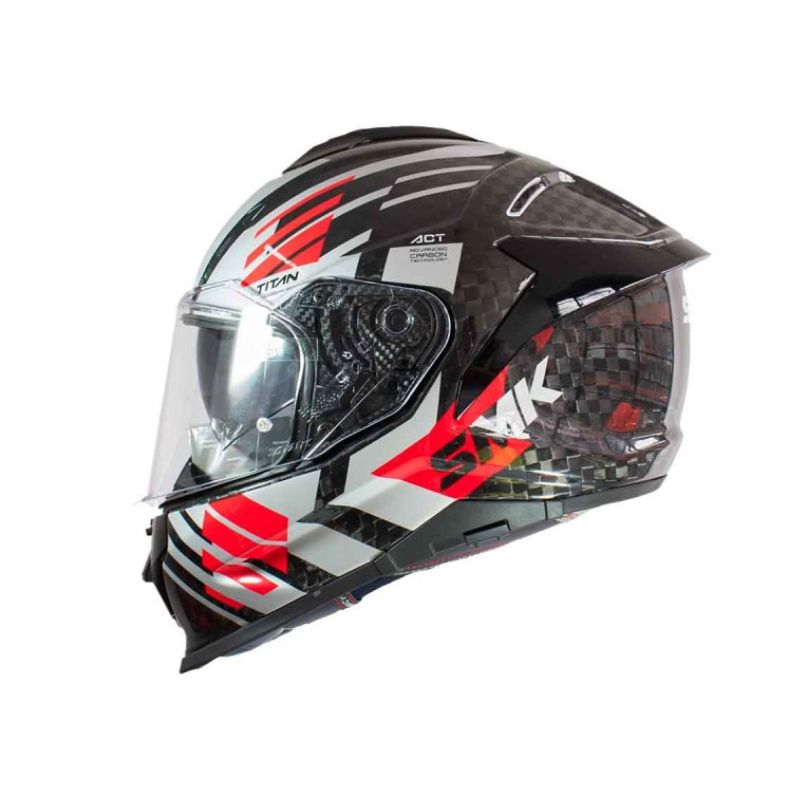 CASCO SMK TITAN CARBON GL263 GRIS ROJO