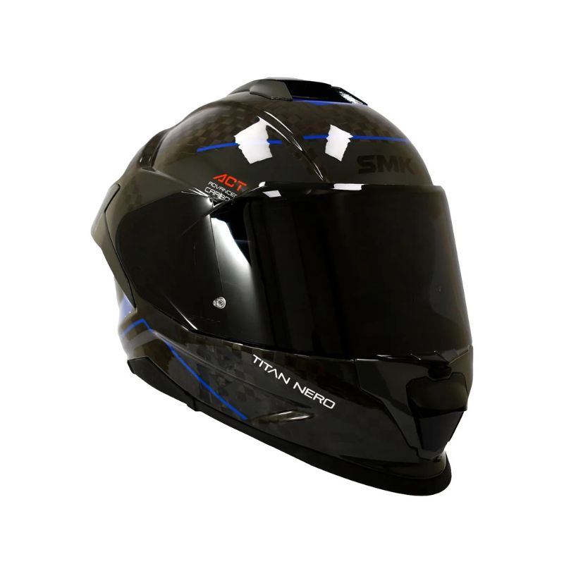 CASCO SMK TITAN CARBON NERO NEGRO GRIS AZUL