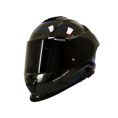 CASCO SMK TITAN CARBON NERO NEGRO GRIS AZUL