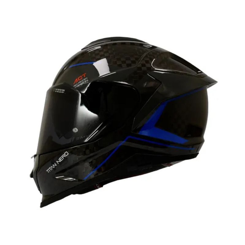 CASCO SMK TITAN CARBON NERO NEGRO GRIS AZUL