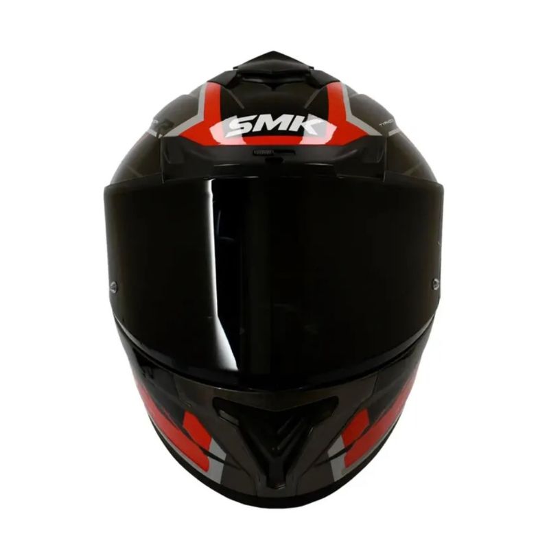 CASCO SMK TYPHOON AEROT ROJO NEGRO VISOR HUMO