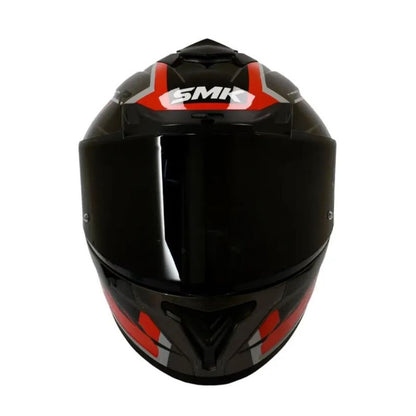CASCO SMK TYPHOON AEROT ROJO NEGRO VISOR HUMO