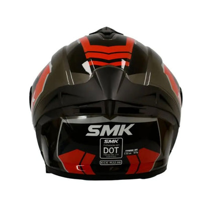CASCO SMK TYPHOON AEROT ROJO NEGRO VISOR HUMO