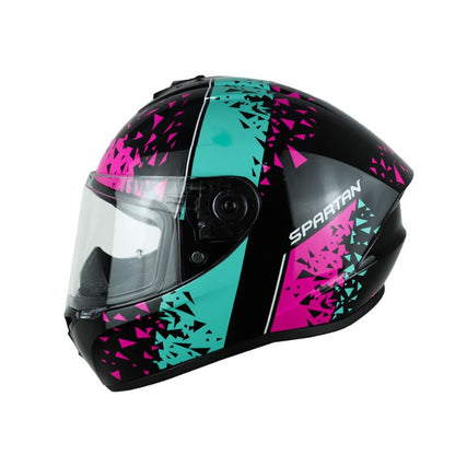 CASCO SPARTAN DRAKEN S BROKEN AZUL ROSADO