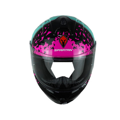 CASCO SPARTAN DRAKEN S BROKEN AZUL ROSADO