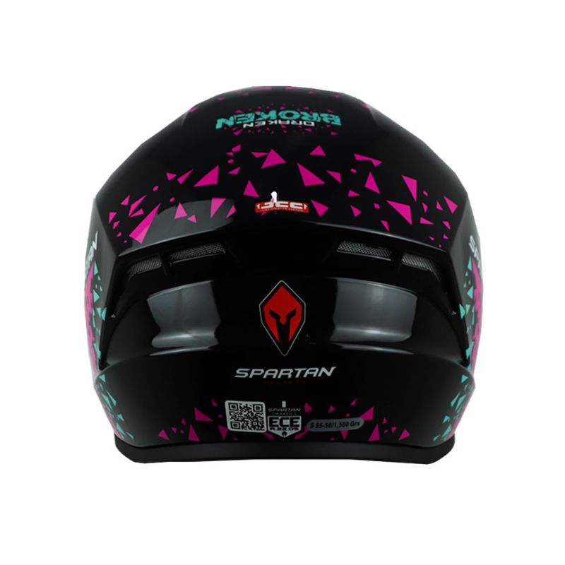 CASCO SPARTAN DRAKEN S BROKEN AZUL ROSADO