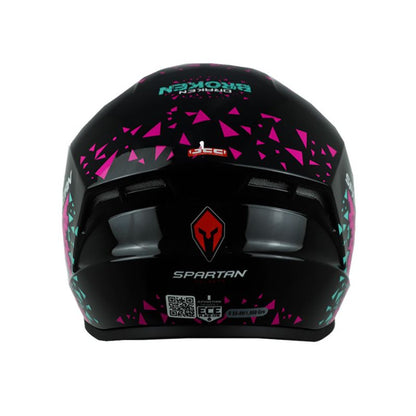 CASCO SPARTAN DRAKEN S BROKEN AZUL ROSADO