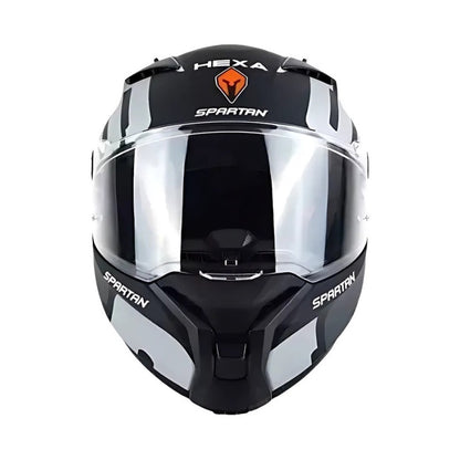 CASCO SPARTAN FENIX HEXA MATE NEGRO GRIS