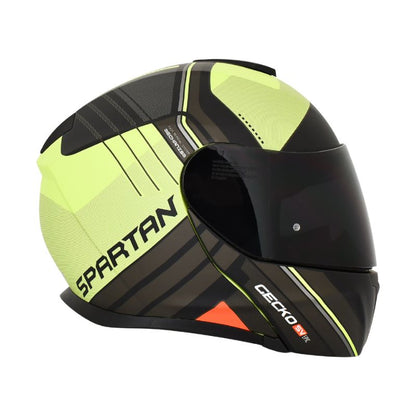 CASCO SPARTAN GECKOSV EPIC MATE GRIS AMARILLO