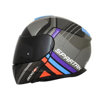 CASCO SPARTAN GECKOSV EPIC MATE GRIS AZUL