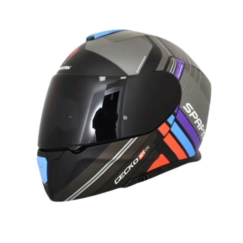 CASCO SPARTAN GECKOSV EPIC MATE GRIS AZUL