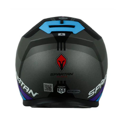 CASCO SPARTAN GECKOSV EPIC MATE GRIS AZUL