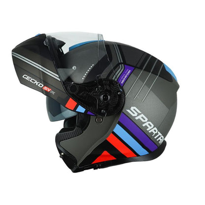 CASCO SPARTAN GECKOSV EPIC MATE GRIS AZUL
