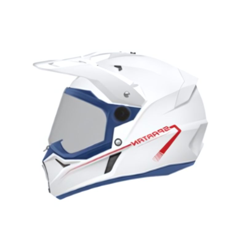CASCO SPARTAN WOLF DS SOLID BLANCO ROJO