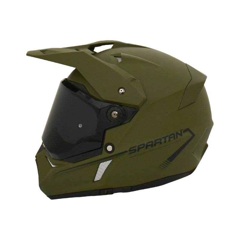 CASCO SPARTAN WOLF DS SOLID MATE VERDE NEGRO