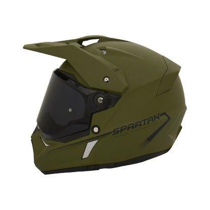 CASCO SPARTAN WOLF DS SOLID MATE VERDE NEGRO