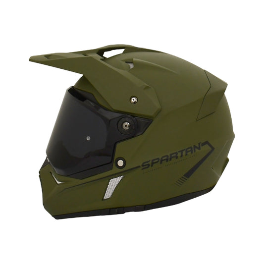 CASCO SPARTAN WOLF DS SOLID MATE VERDE NEGRO