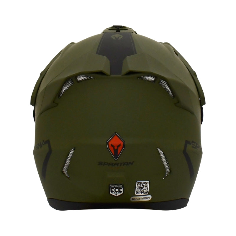 CASCO SPARTAN WOLF DS SOLID MATE VERDE NEGRO