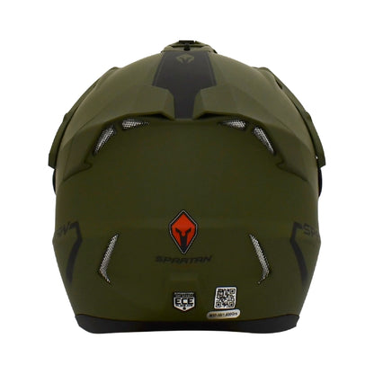 CASCO SPARTAN WOLF DS SOLID MATE VERDE NEGRO