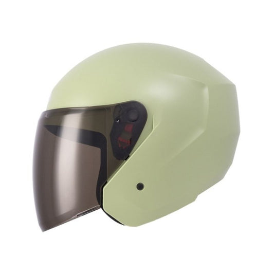 CASCO TECH T10 SOLID MATE VERDE CLARO VISOR HUMO