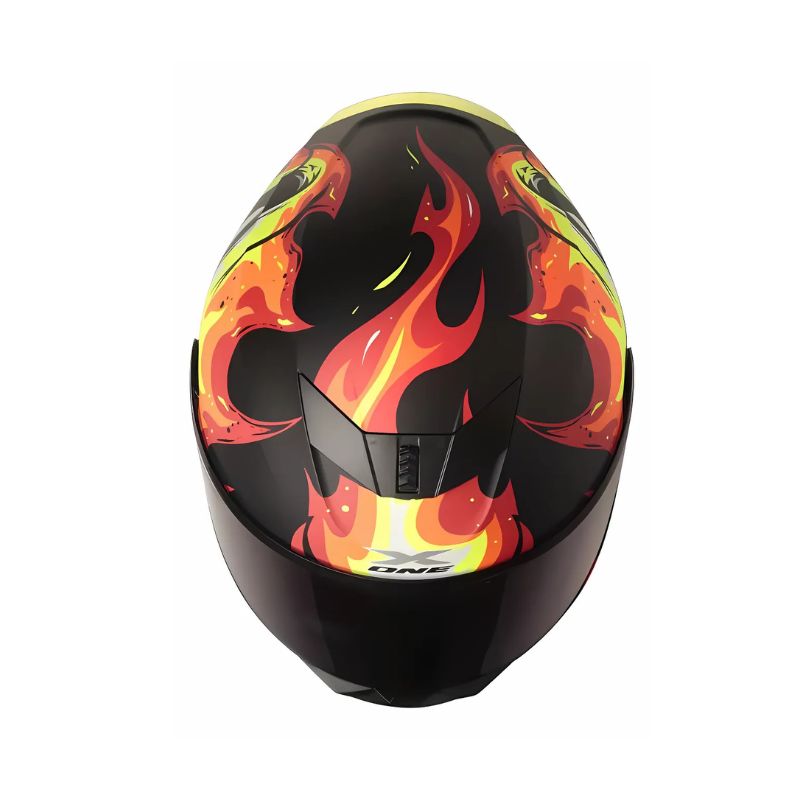 CASCO X-ONE 500GT SPITFIRE MATE NEGRO AMARILLO VISOR AZUL