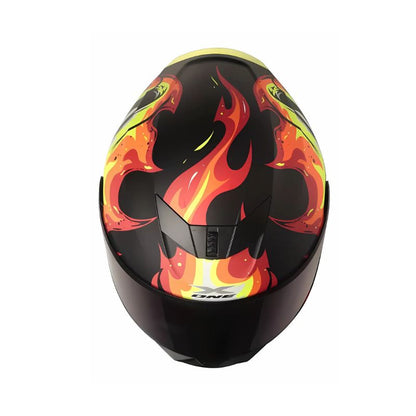 CASCO X-ONE 500GT SPITFIRE MATE NEGRO AMARILLO VISOR AZUL