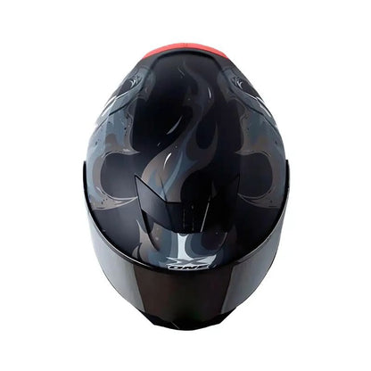 CASCO X-ONE 500GT SPITFIRE MATE NEGRO GRIS VISOR PLATA