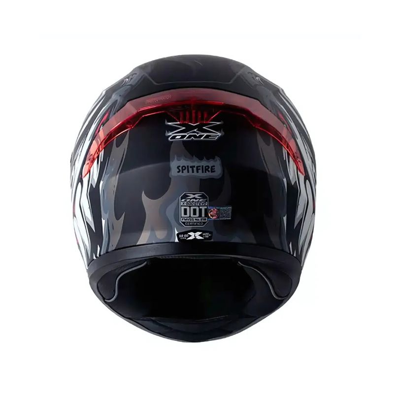 CASCO X-ONE 500GT SPITFIRE MATE NEGRO GRIS VISOR PLATA
