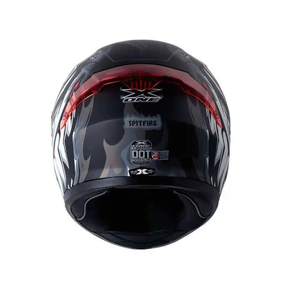 CASCO X-ONE 500GT SPITFIRE MATE NEGRO GRIS VISOR PLATA